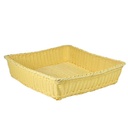 Squared natural polyrattan display basket cm40x40h10