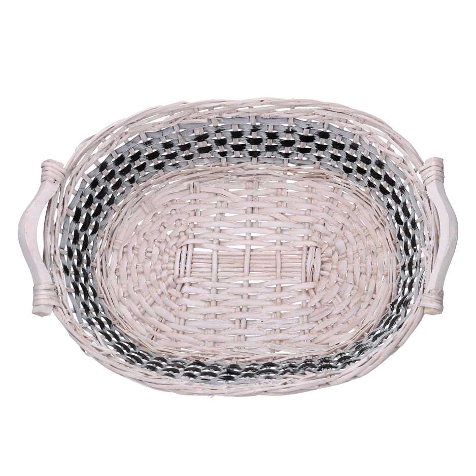 Cesta espositore vimini rettangolare cm38x28h48 - base cm36x26