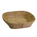 Rectangular natural rush basket cm31xh7x27