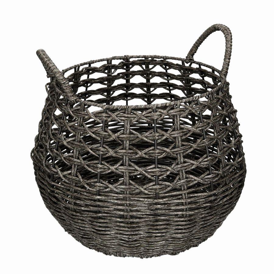 Cesta metallo 1-2 grigio tondo cmø44h36