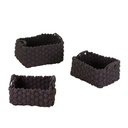 Fabric basket 1-3 blue cream rectangular cm40x30h23