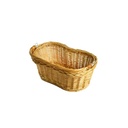 Mafalda wicker basket with mobile handle cm29x17h12