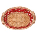 Cesta vimini rosso miele ovale cm50/55x40h14