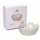 Cestina metallo farfalla crema tondo cmø20h7