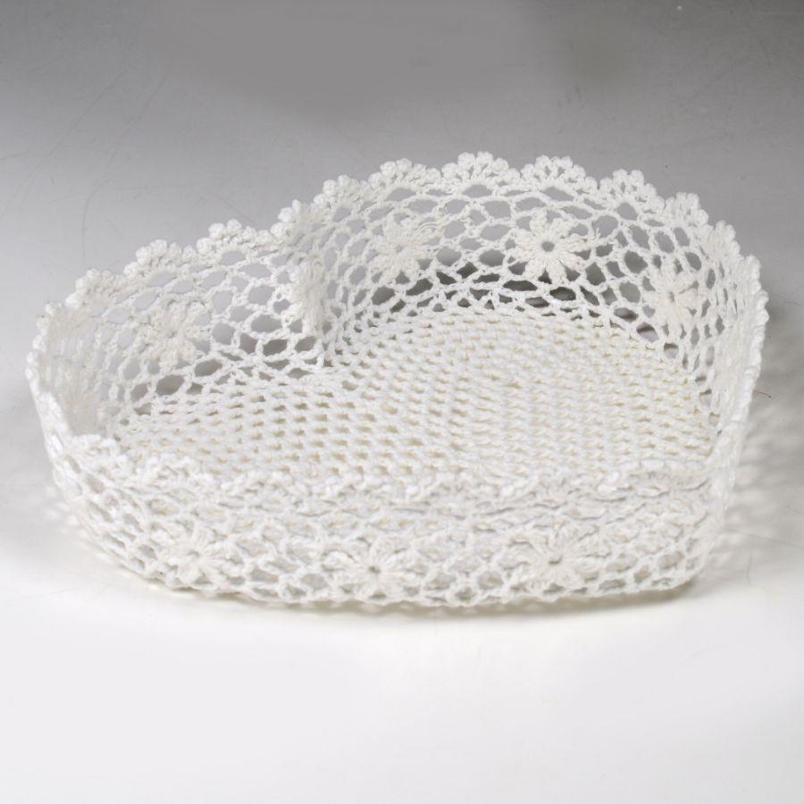 Cestina pizzo cuore cm29x27h7