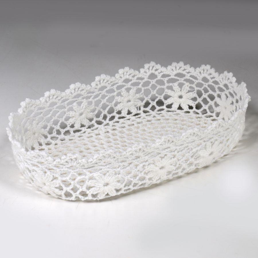 Cestina pizzo ovale cm31,5x20h7