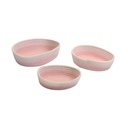 Oval pink fabric basket 1-3 cm28x23h7,5
