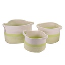Round light green fabric basket 1-3 cmø32h20