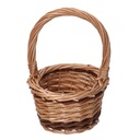 Cestino vimini 1-2 naturale ovale mini cm 17x13h6/18