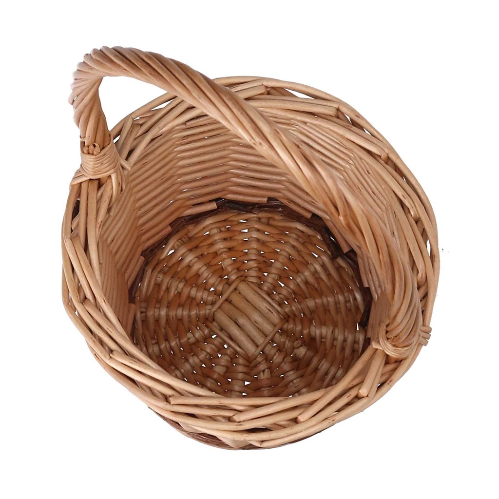 Cestino vimini 1-2 naturale riga tondo cm 14h9/20