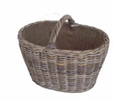 Cloe oval basket gr cm64x47h47-37 with jute lining