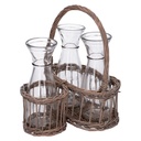 Cesto con tre bottiglie ev-1014 cm. 23 x 12 h 10 - 28