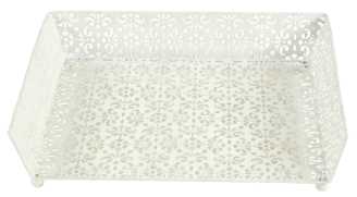 Cesto ferro porta risma bianco h-4656 cm. 34,5 x 27  h 7,5