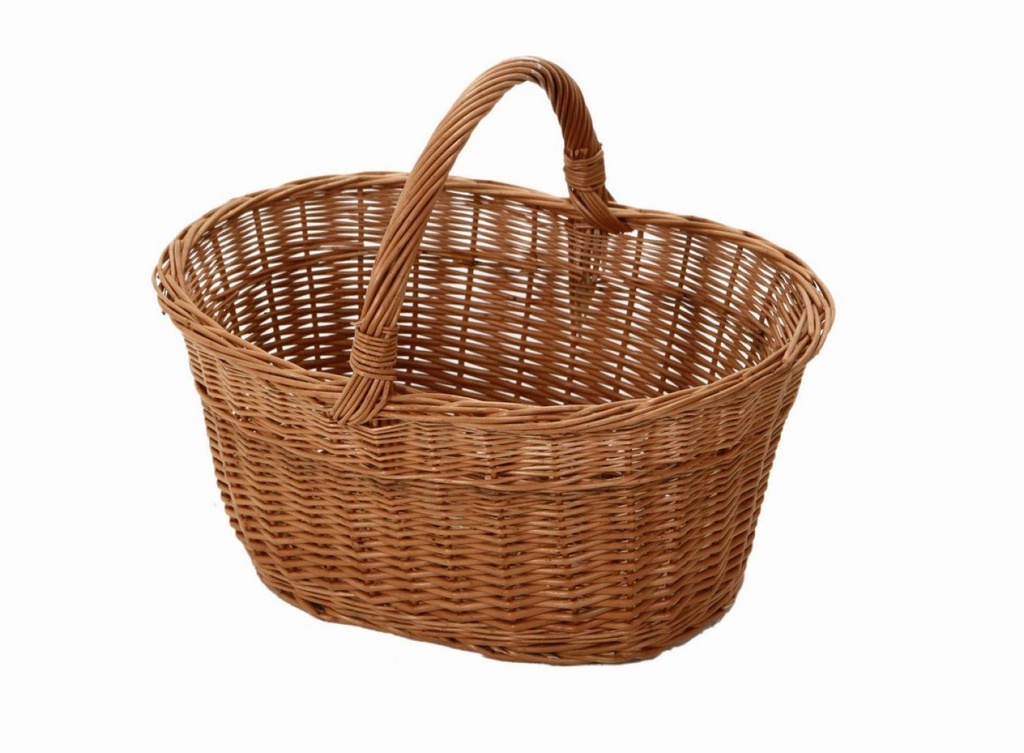 Cesto portalegna vimini olanda 1-3 europeo ovale cm 65xh31/52x44