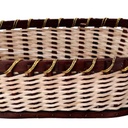 Cesto vimini noce crema ovale cm50x38h13