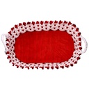 Cesto vimini rosso ovale cm50x38h13