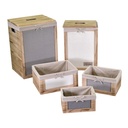 Brenda wooden basket 1-2 w-drawers 1-3 rectangular button cm40x31h55