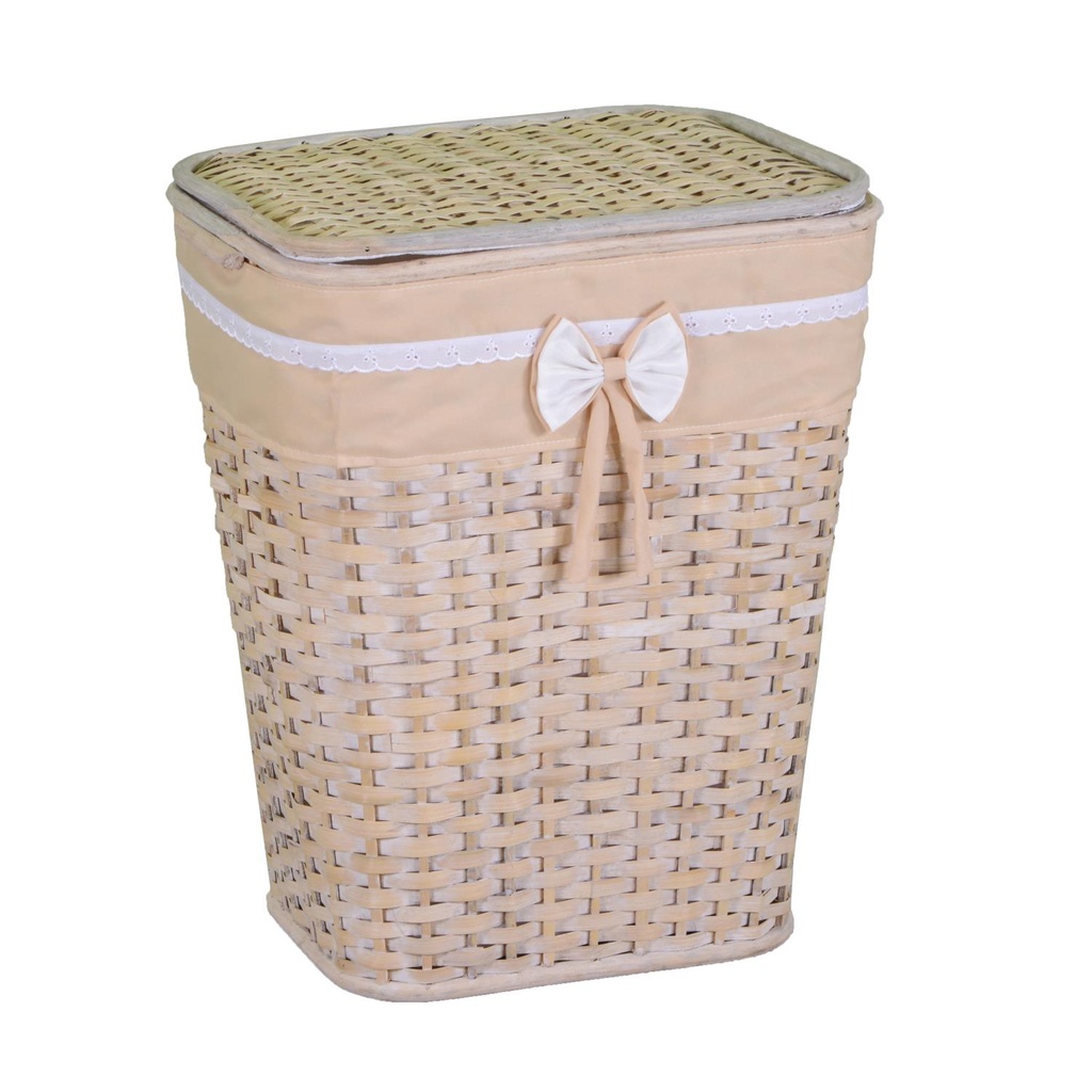 Rectangular natural Emanuele rattan basket cm41x31h54