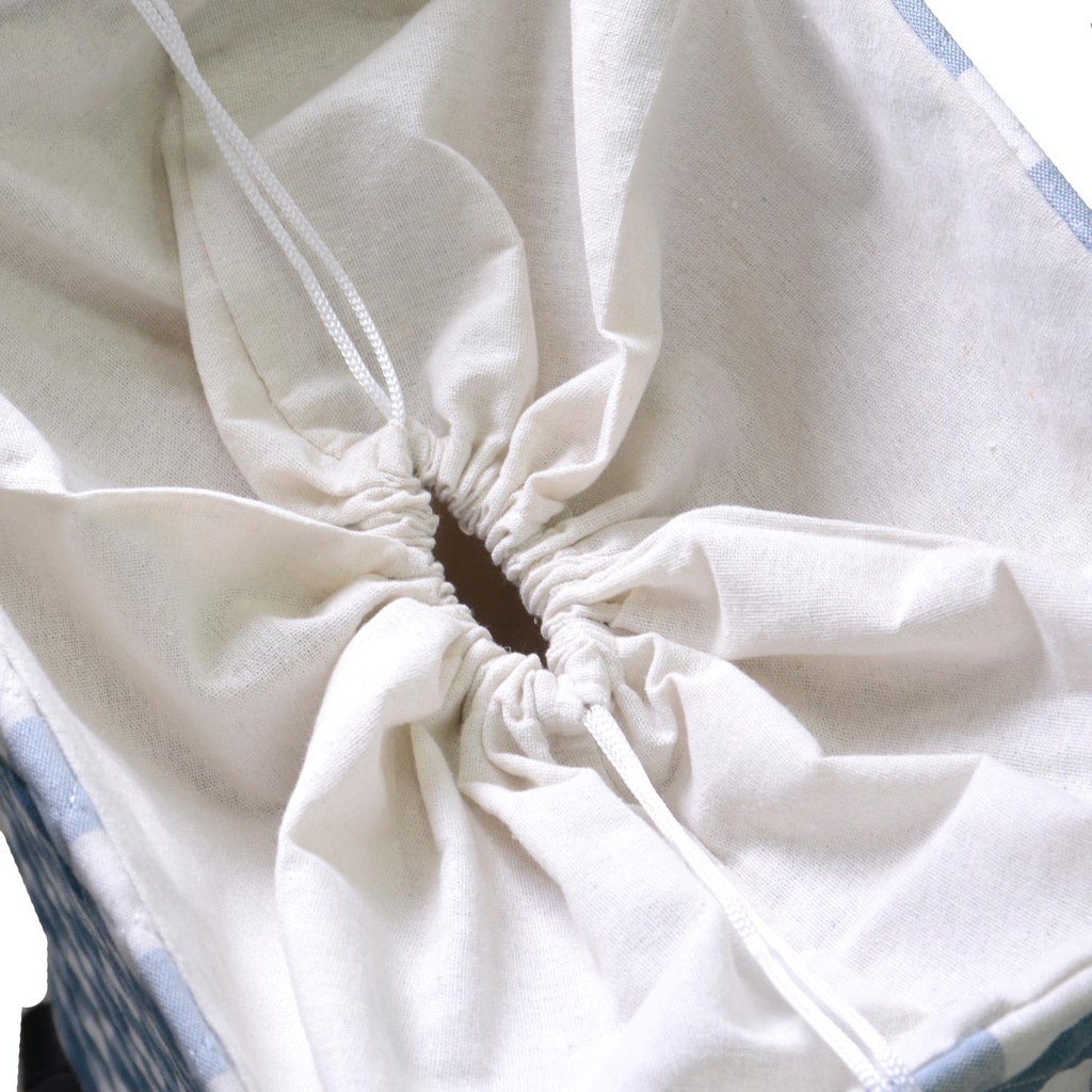 Cestone  tessuto tortora rettangolare con rotelle cm40x30h70