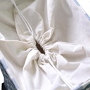 Cestone  tessuto tortora rettangolare con rotelle cm40x30h70