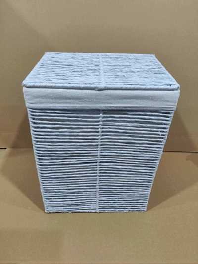 Cestone paper Hilary bianco rettangolare pieghevole cm30x40h55