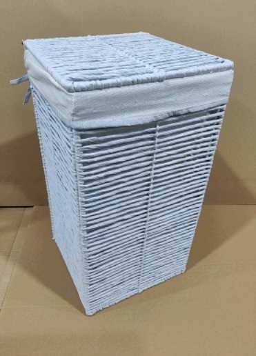 Cestone paper hilary bianco quadro pieghevole cm31x31h60