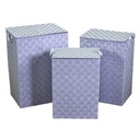 Rectangular gray lined polyester basket 1-3 cm40x30h55