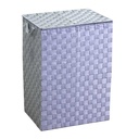 Rectangular gray lined polyester basket 1-3 cm40x30h55