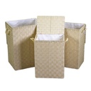 Cestone poliestere crema foderato 1-3 rettangolare cm 40x30x55