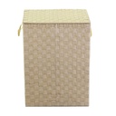 Cestone poliestere crema foderato 1-3 rettangolare cm 40x30x55