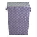 Rectangular gray lined polyester basket cm40x30h53