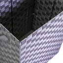 Rectangular gray lined polyester basket cm40x30h53