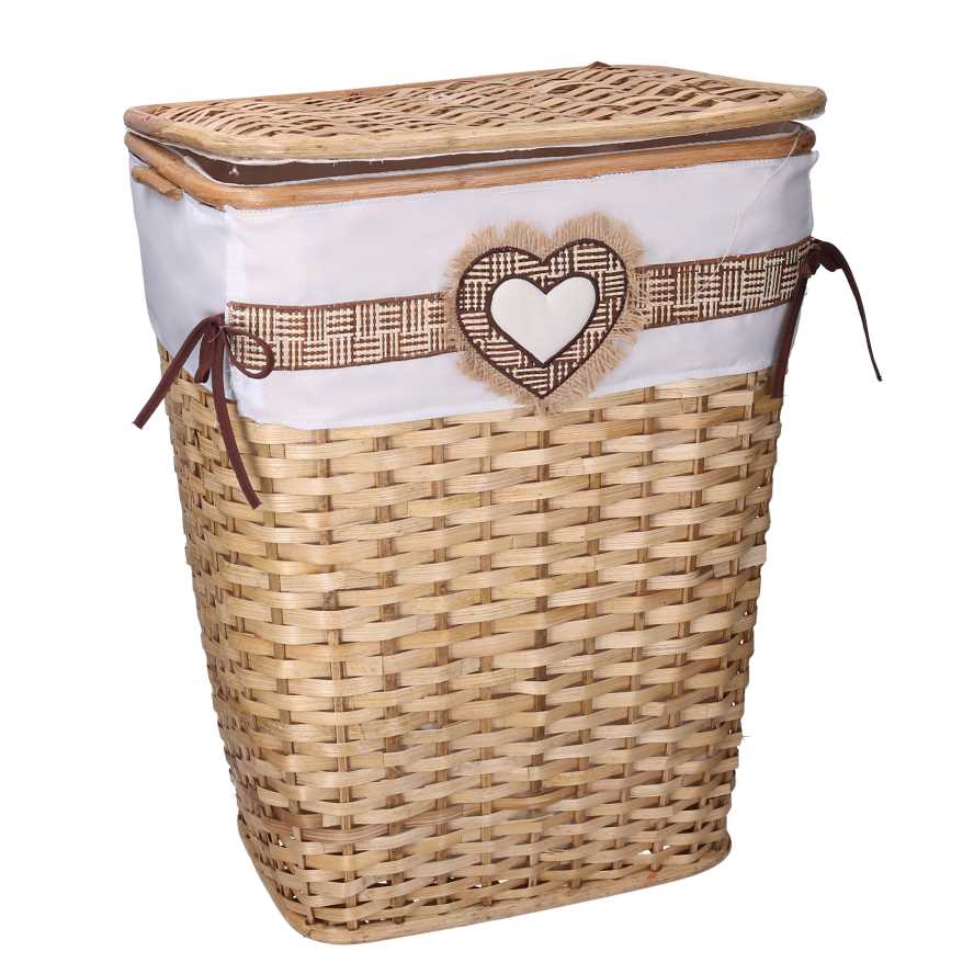 Arturo rectangular rattan basket cm45x31h54