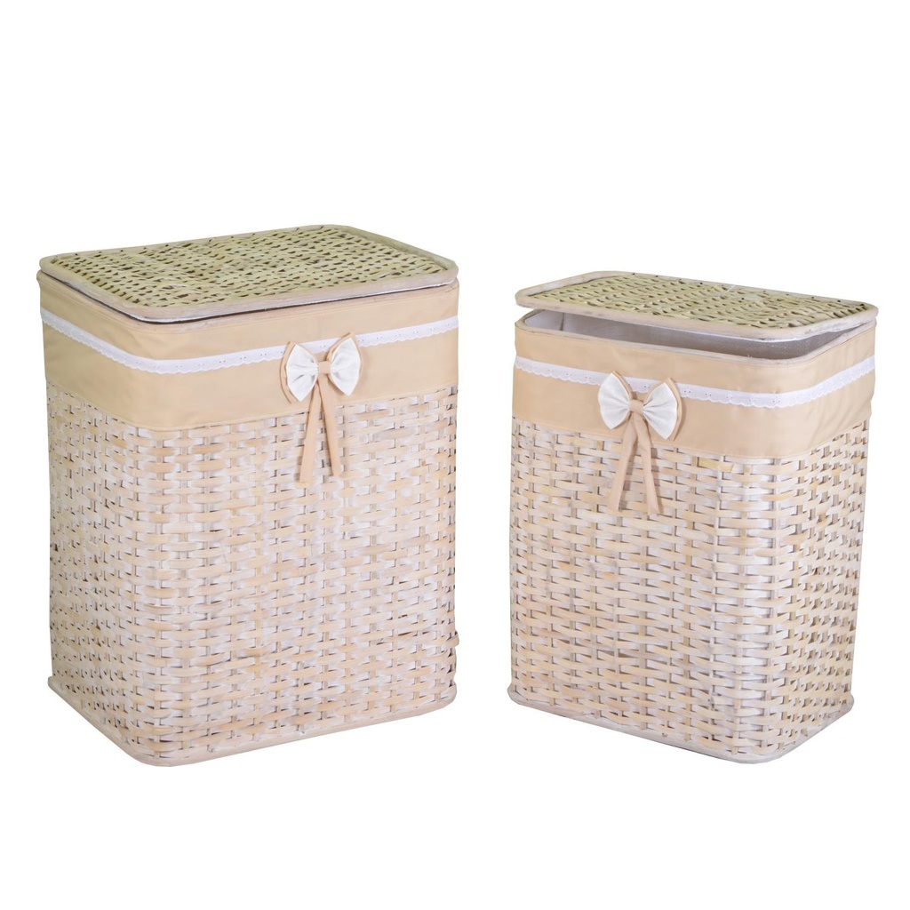 Rectangular natural rattan basket emanuele 1-2 cm46x36h59