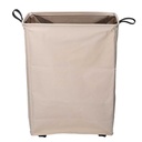 Cestone tessuto beige pieghevole cm 39x19,5h58