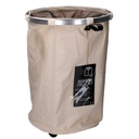 Cestone tessuto beige tondo pieghevole cm ø40h55