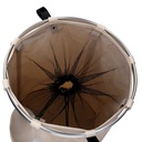 Cestone tessuto beige tondo pieghevole cm ø40h55