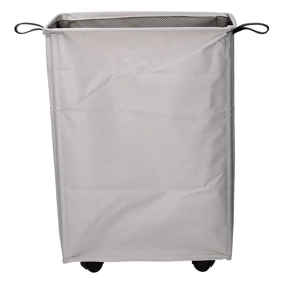 Cestone tessuto grigio pieghevole cm 39x19,5h58