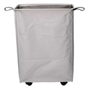 Cestone tessuto grigio pieghevole cm 39x19,5h58