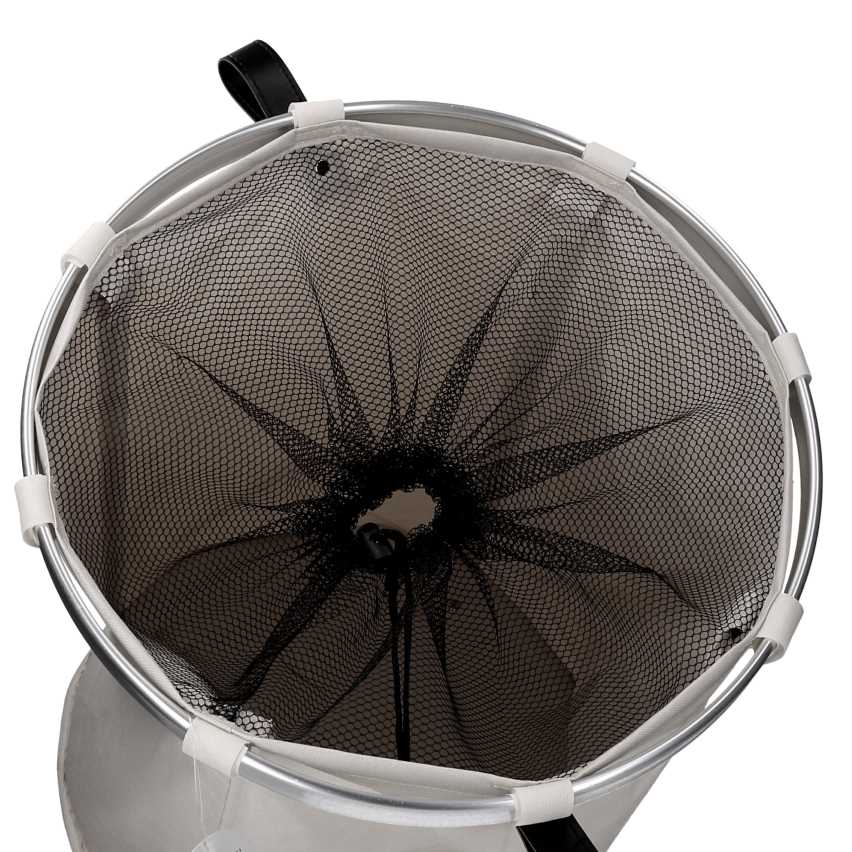 Cestone tessuto grigio tondo pieghevolecm ø40h55