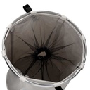 Cestone tessuto grigio tondo pieghevolecm ø40h55