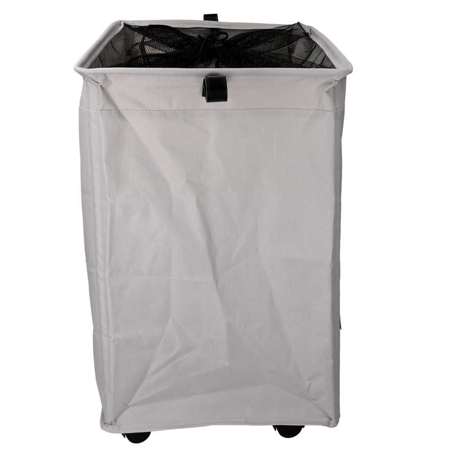 Cestone tessuto grigio triplo pieghevole cm 55x36h58