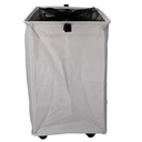 Cestone tessuto grigio triplo pieghevole cm 55x36h58