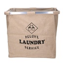 Cestone tessuto sacco beige doppio pieghevole cm 54x34,5h50,5