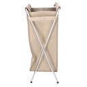 Cestone tessuto sacco beige pieghevole cm 29x33.5h66