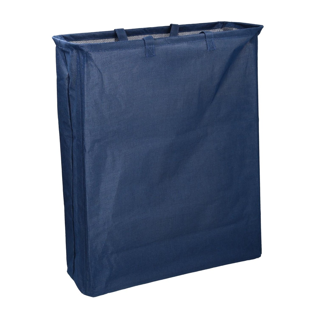 Cestone tessuto sacco blu rettangolare pieghevole cm55x19h66