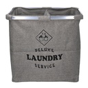 Cestone tessuto sacco grigio doppio pieghevole cm 54x34.5h50.5