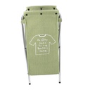 Cestone tessuto sacco verde pieghevole cm 29x33.5h66