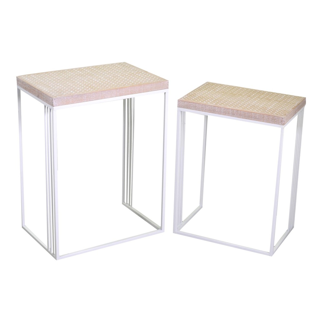 Colonnina in metallo Lucilla 2 pz bianco