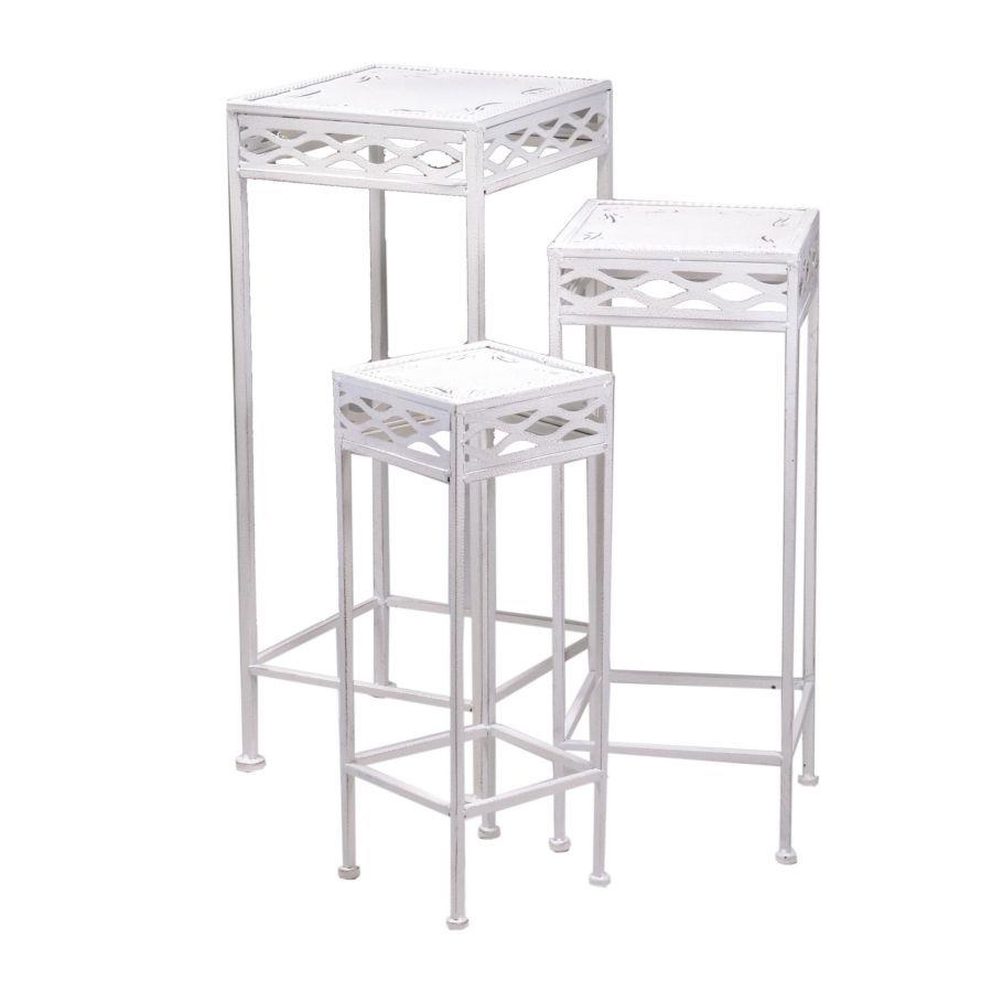 Aprilia white brush 1-3 square metal post cm29x29h70